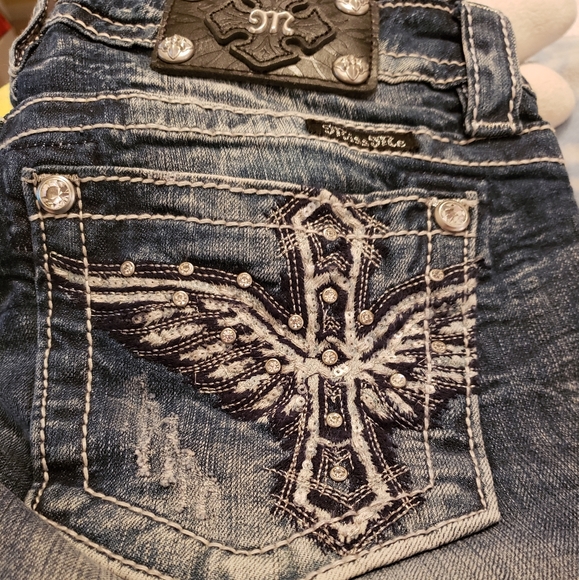 ●SOLD ON MERC● Miss Me Jeans boot cut- 34 inseam - Picture 9 of 14